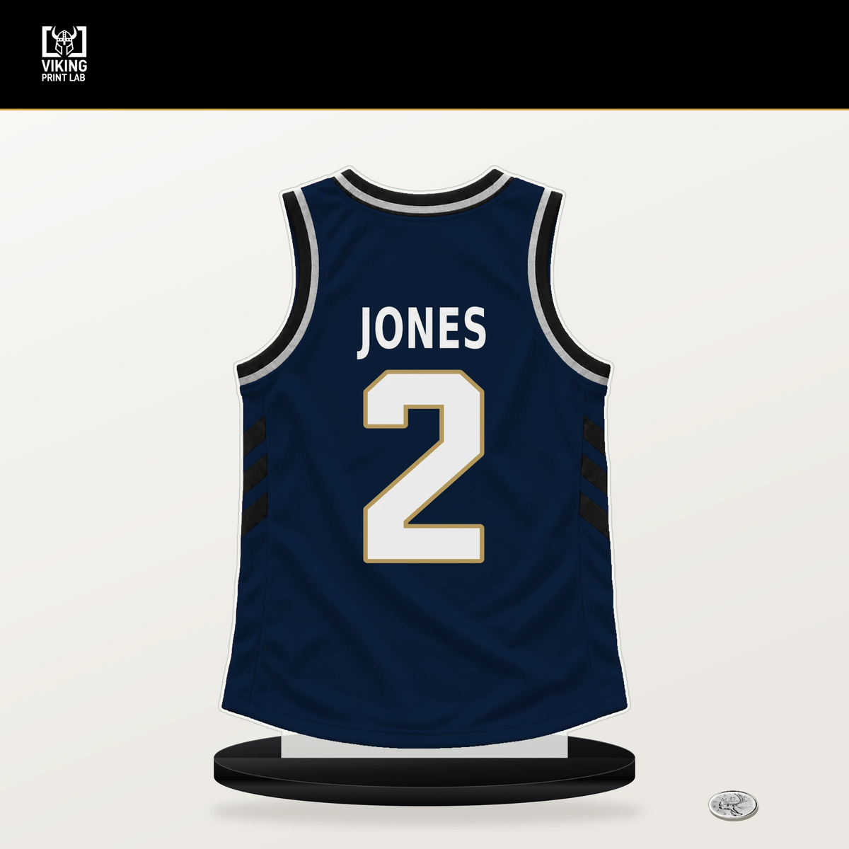 Herbert Jones number 2 New Orleans Pelicans jersey stand with included black base.