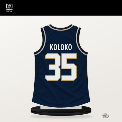 Christian Koloko number 35 New Orleans Pelicans jersey stand with included black base.