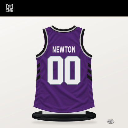 Tristen Newton number 00 Sacramento Kings jersey stand with included black base.