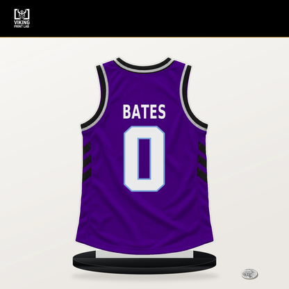 Tamar Bates number 0 Utah Jazz jersey stand with included black base.
