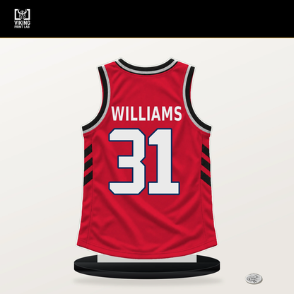 Alondes Williams number 31 Washington Wizards jersey stand with included black base.