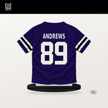 Mark Andrews number 89 Baltimore Ravens jersey stand with included black base.