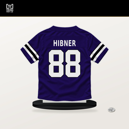 Matt Hibner number 88 Baltimore Ravens jersey stand with included black base.