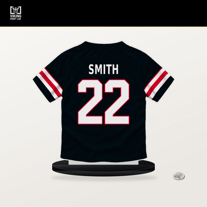 Jaylin Smith number 22 Houston Texans jersey stand with included black base.