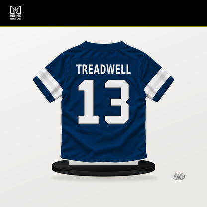 Laquon Treadwell number 13 Indianapolis Colts jersey stand with included black base.