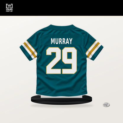 Eric Murray number 29 Jacksonville Jaguars jersey stand with included black base.