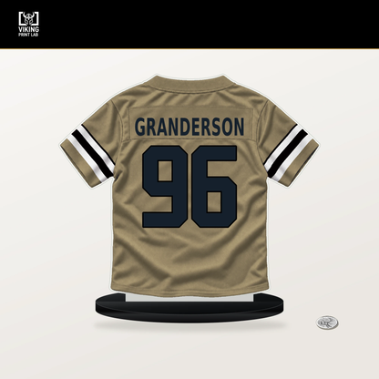 Carl Granderson number 96 New Orleans Saints jersey stand with included black base.