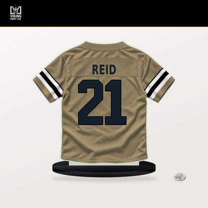 Justin Reid number 21 New Orleans Saints jersey stand with included black base.