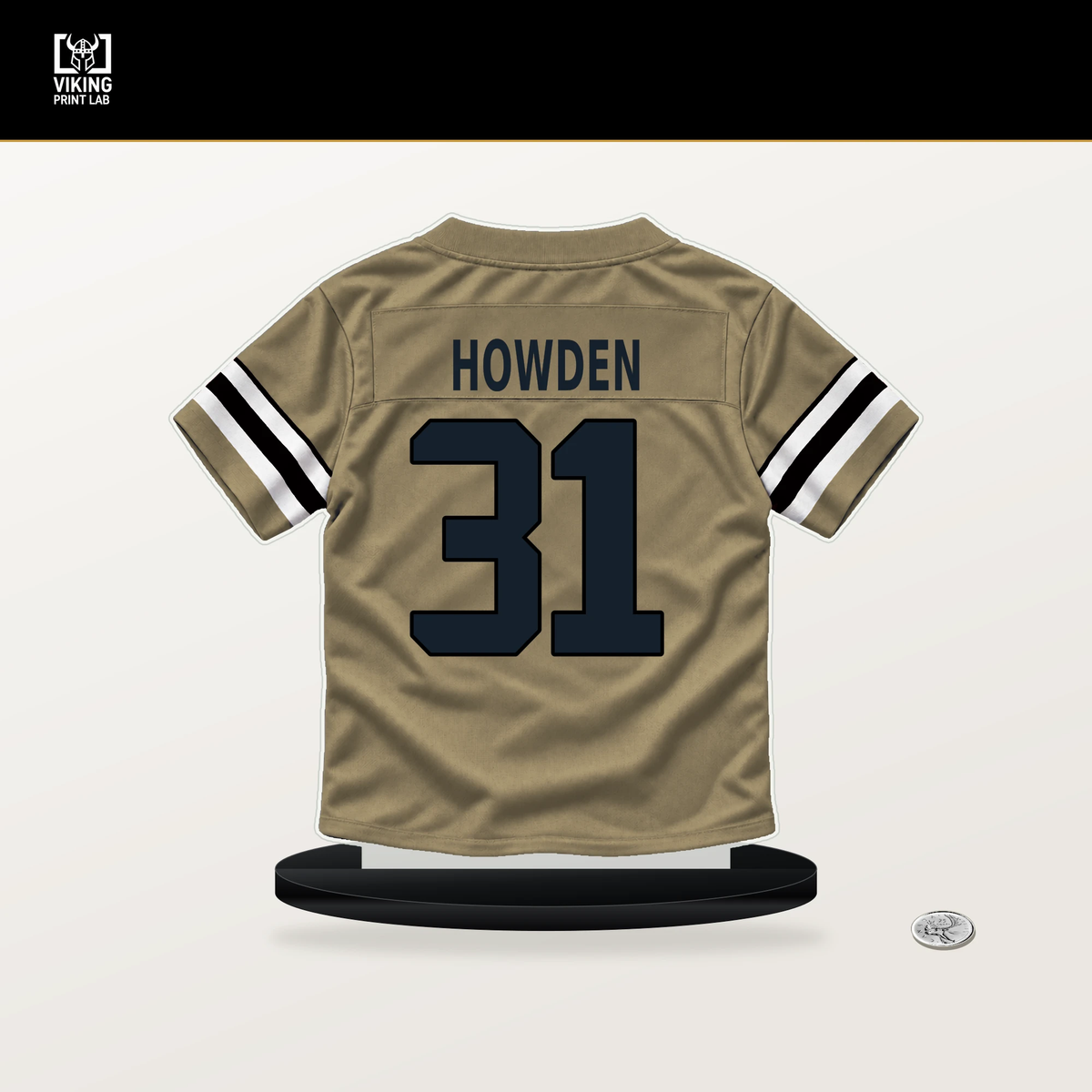 Jordan Howden number 31 New Orleans Saints jersey stand with included black base.