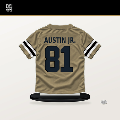 Kevin Austin Jr. number 81 New Orleans Saints jersey stand with included black base.