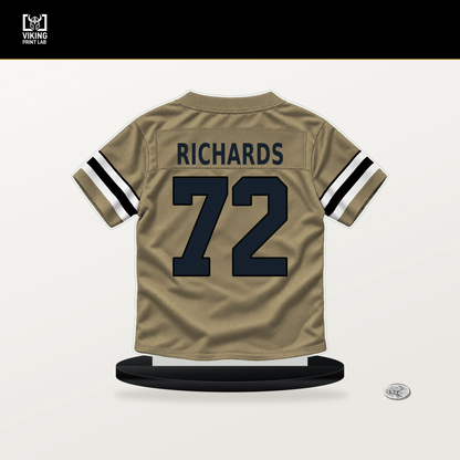 Asim Richards number 72 New Orleans Saints jersey stand with included black base.