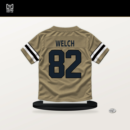 Treyton Welch number 82 New Orleans Saints jersey stand with included black base.