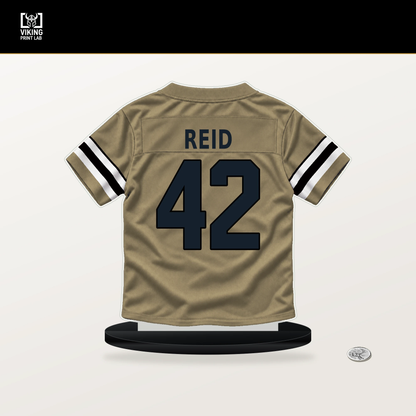 Mike Reid number 42 New Orleans Saints jersey stand with included black base.