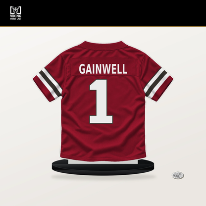 Kenny Gainwell number 1 Tampa Bay Buccaneers jersey stand with included black base.