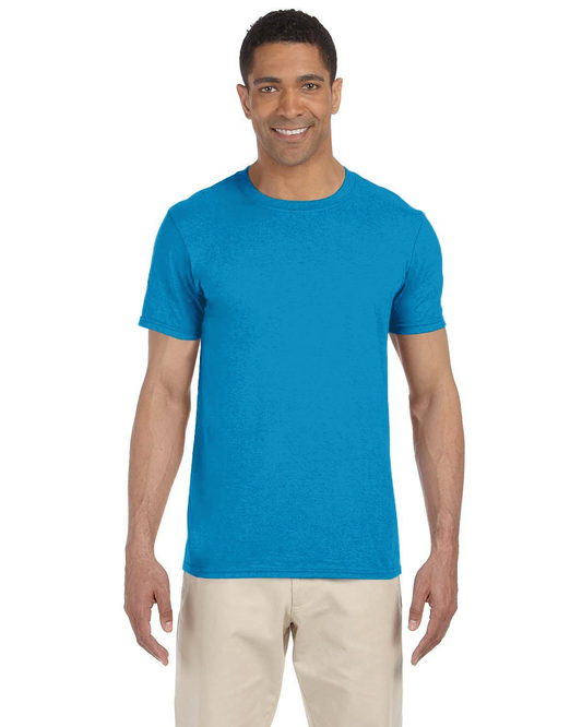 Blank Gildan G640 Softstyle T-shirt shown in the supplier catalogue. Custom artwork and placement are confirmed in your digital proof.