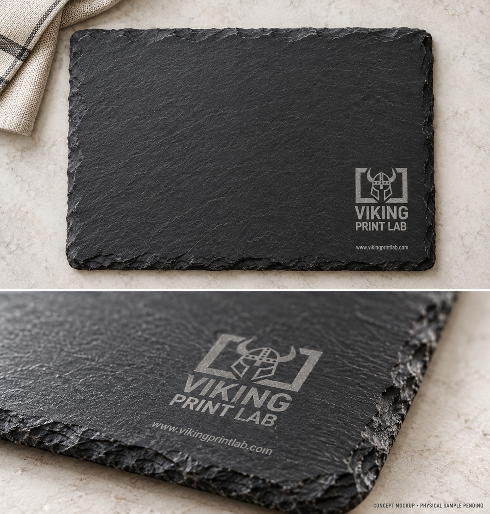 Custom Engraved Slate Serving Board — 12x8