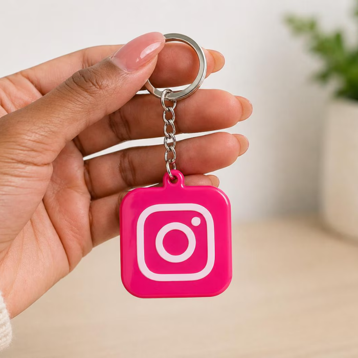 NFC Keychain | Social Media, Instagram, Facebook, TikTok, WhatsApp | PLA Material (Matte/Glossy)