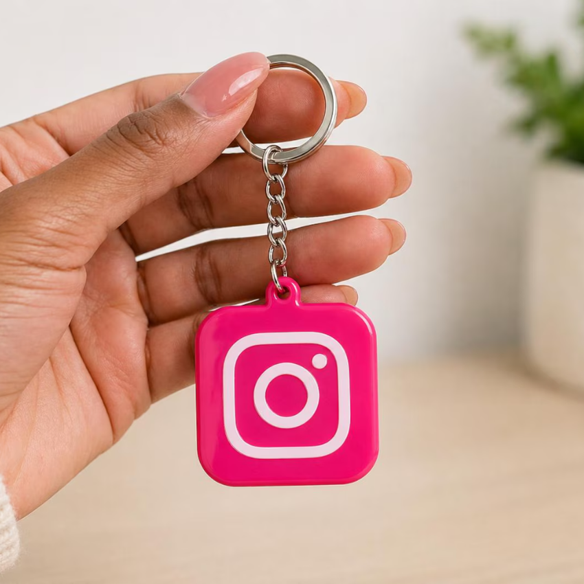 NFC Keychain | Social Media, Instagram, Facebook, TikTok, WhatsApp | PLA Material (Matte/Glossy)