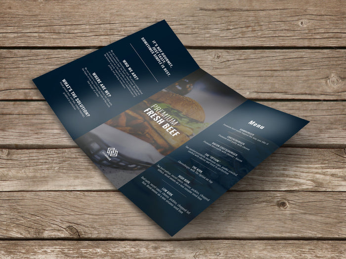 Custom Trifold Brochures — 8.5 × 11, Double-Sided